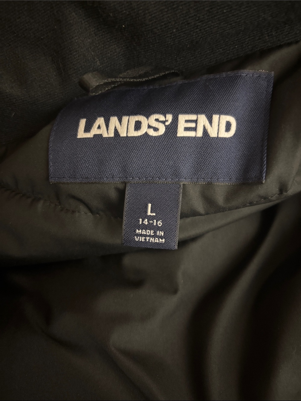 Lands' End Hooded Long Puffer Coat - Picture 4 of 5